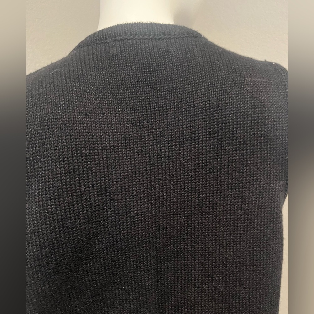 Vintage Women’s SML Sport LTD Black & Gold Embroidery Sweater Vest Size M - Picture 6 of 10